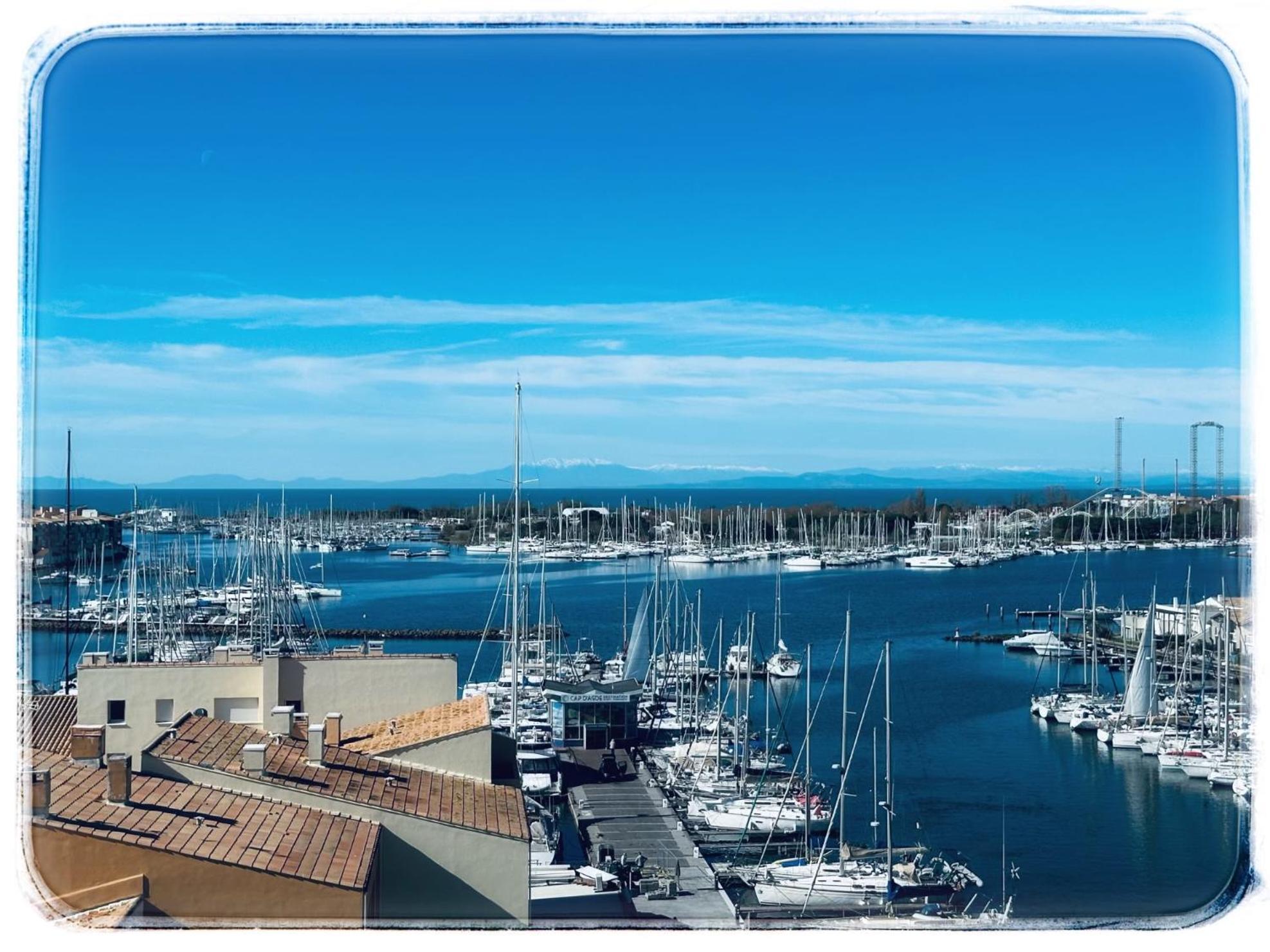 Centre Port,Vue Panoramique,Clim,Balcon,Wifi Leilighet Agde Eksteriør bilde