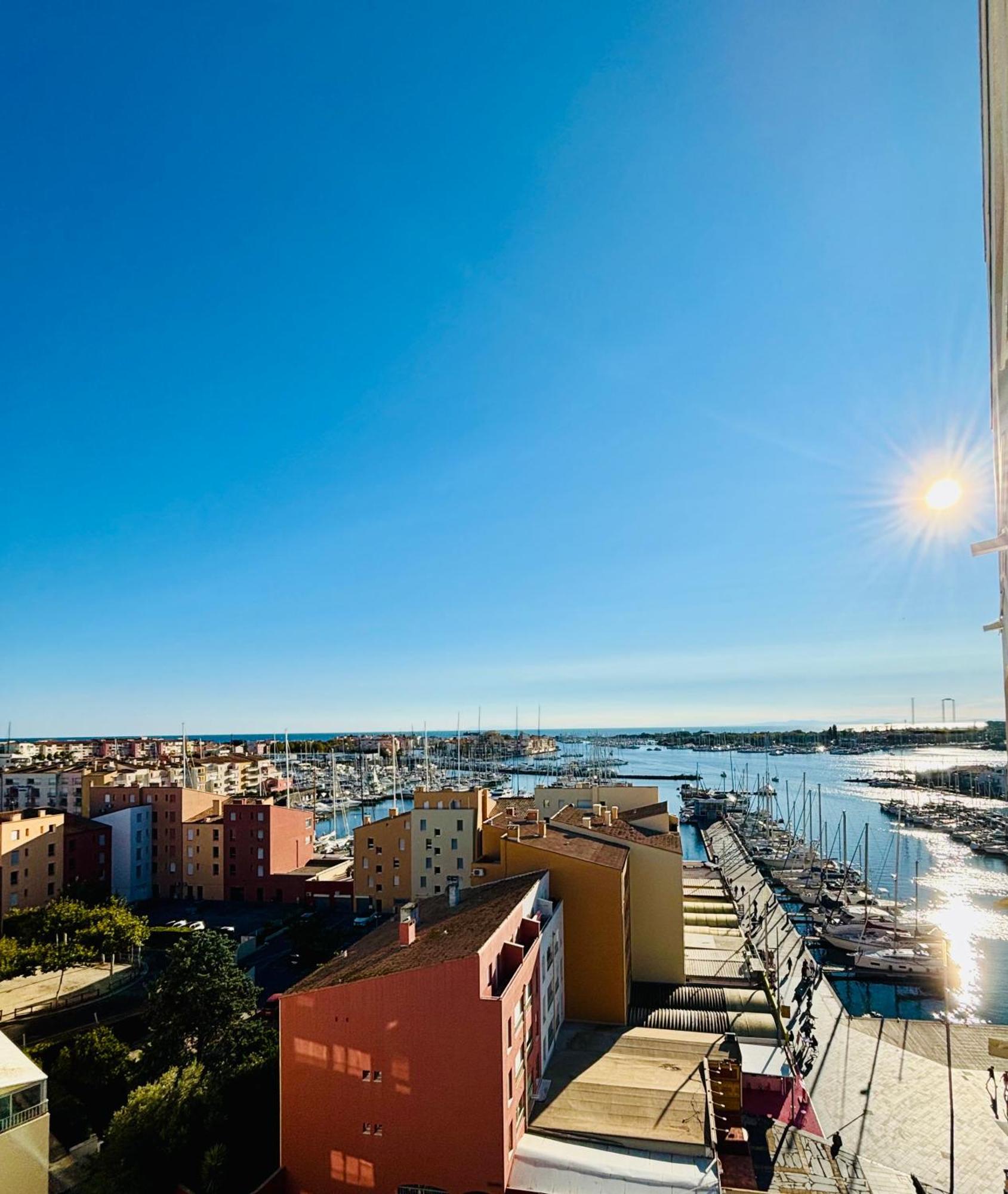 Centre Port,Vue Panoramique,Clim,Balcon,Wifi Leilighet Agde Eksteriør bilde